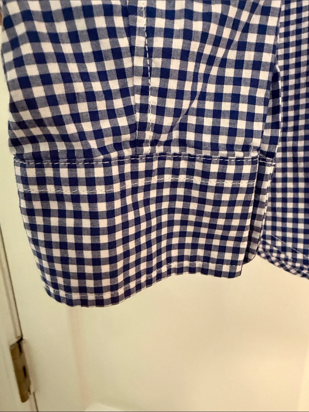 Boy’s Ralph Lauren Navy and White Gingham Button-Down Shirt